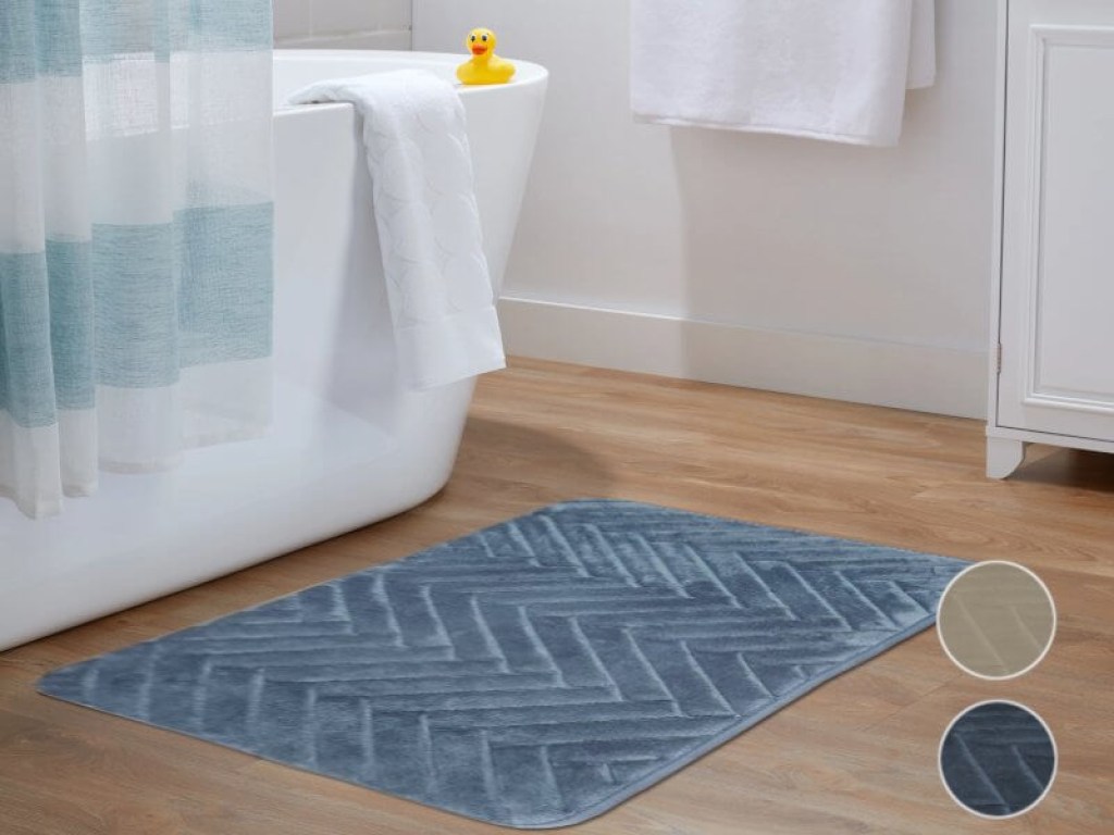 Πατάκι Μπάνιου Memory Foam Γαρύφαλλο | Γαρύφαλλο - Λευκά Είδη